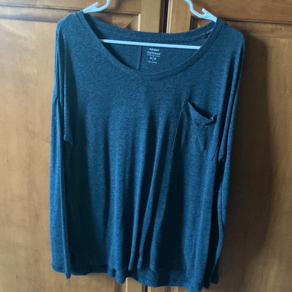 Teal Boyfriend Fit Long Sleeve